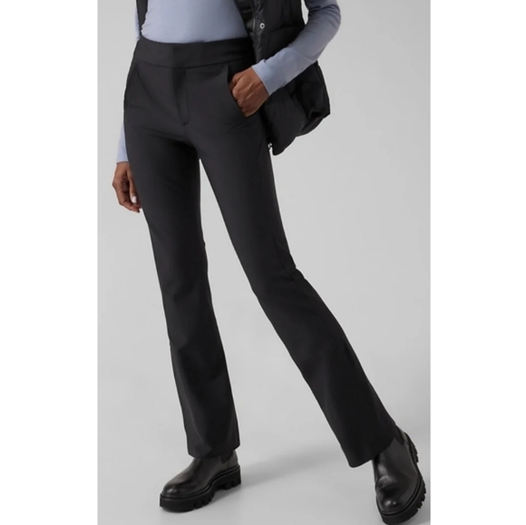 Athleta Pants - Athleta Stellar Flare Trouser Black Athleisure Stretch Pants NWT XS 0